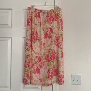 Laura Scott vintage spring floral maxi skirt.